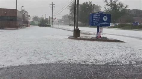 Thunderstorms hit the Front Range, heavy rains and hail falling south and north of Denver